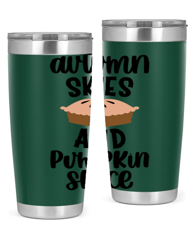 Autumn Skies And Pumpkin Spice 477#- fall- Tumbler