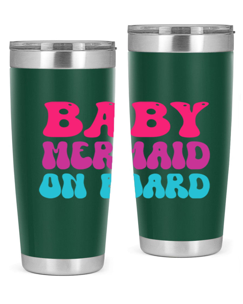 Baby Mermaid On Board 19#- mermaid- Tumbler