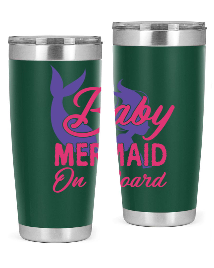 Baby Mermaid On Board 24#- mermaid- Tumbler