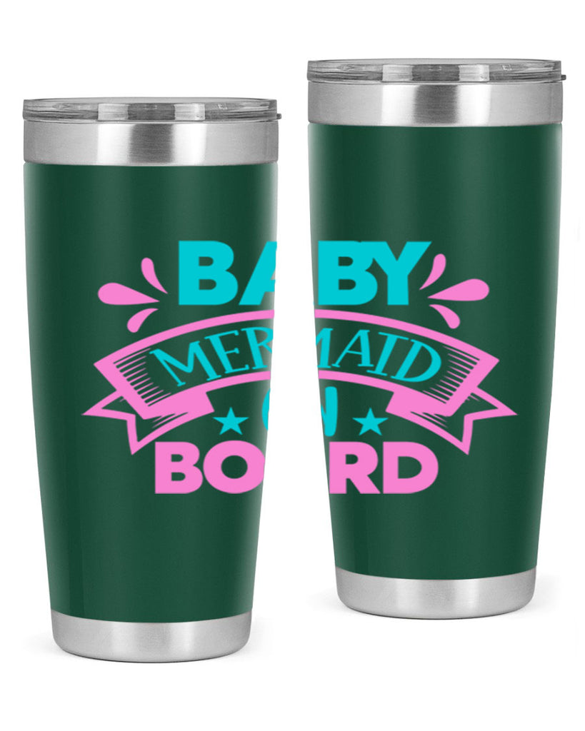 Baby Mermaid On Board 27#- mermaid- Tumbler