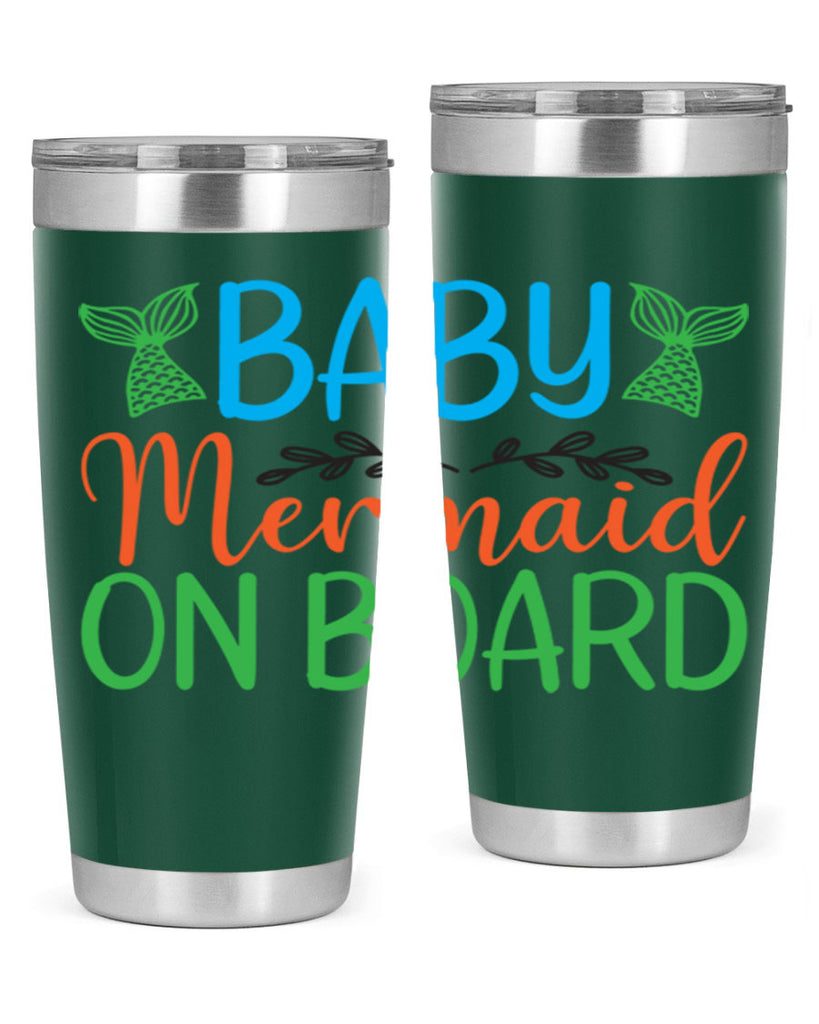 Baby Mermaid On Board 33#- mermaid- Tumbler