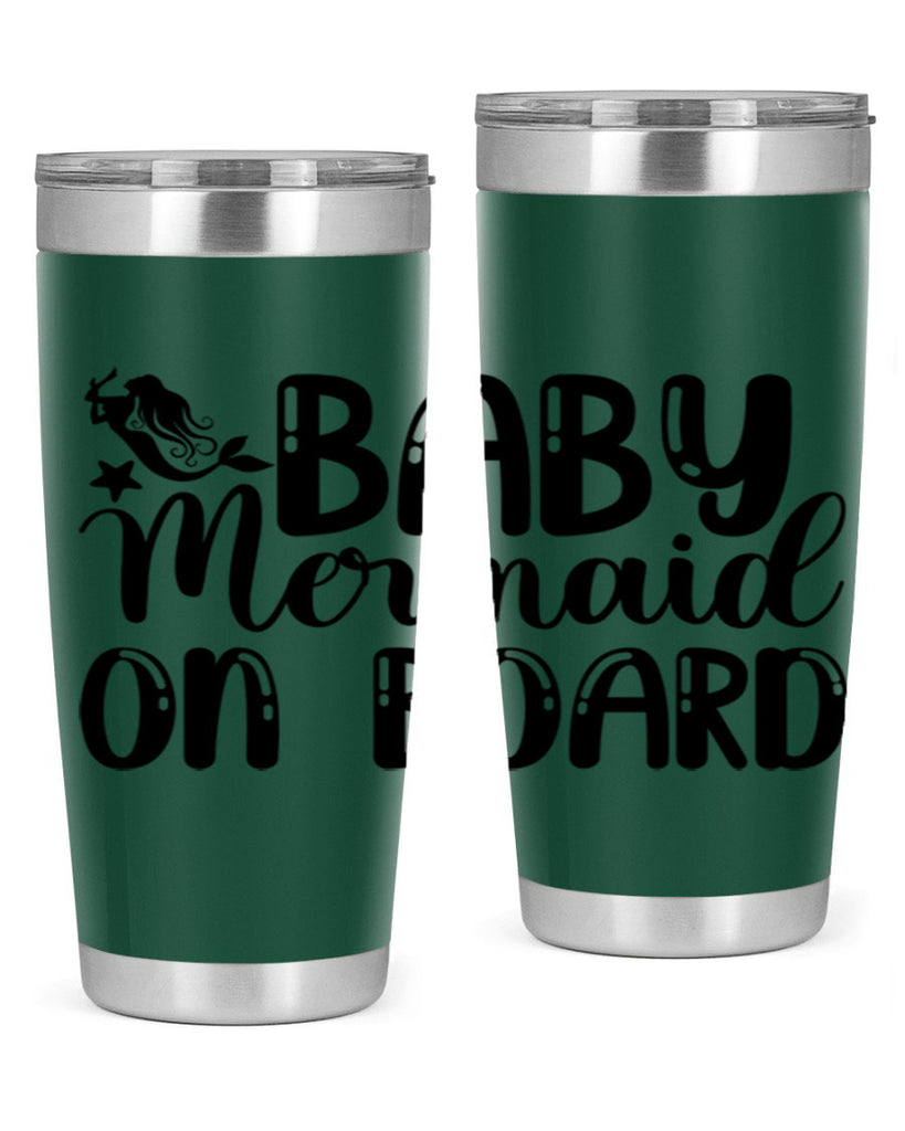 Baby Mermaid on Board 35#- mermaid- Tumbler