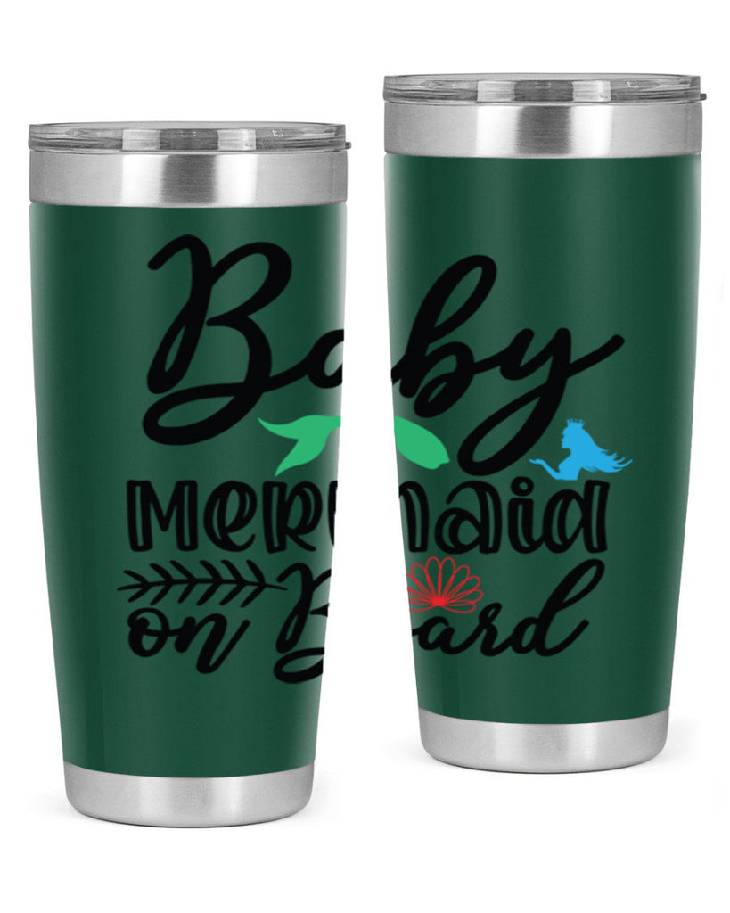 Baby Mermaid on Board 38#- mermaid- Tumbler