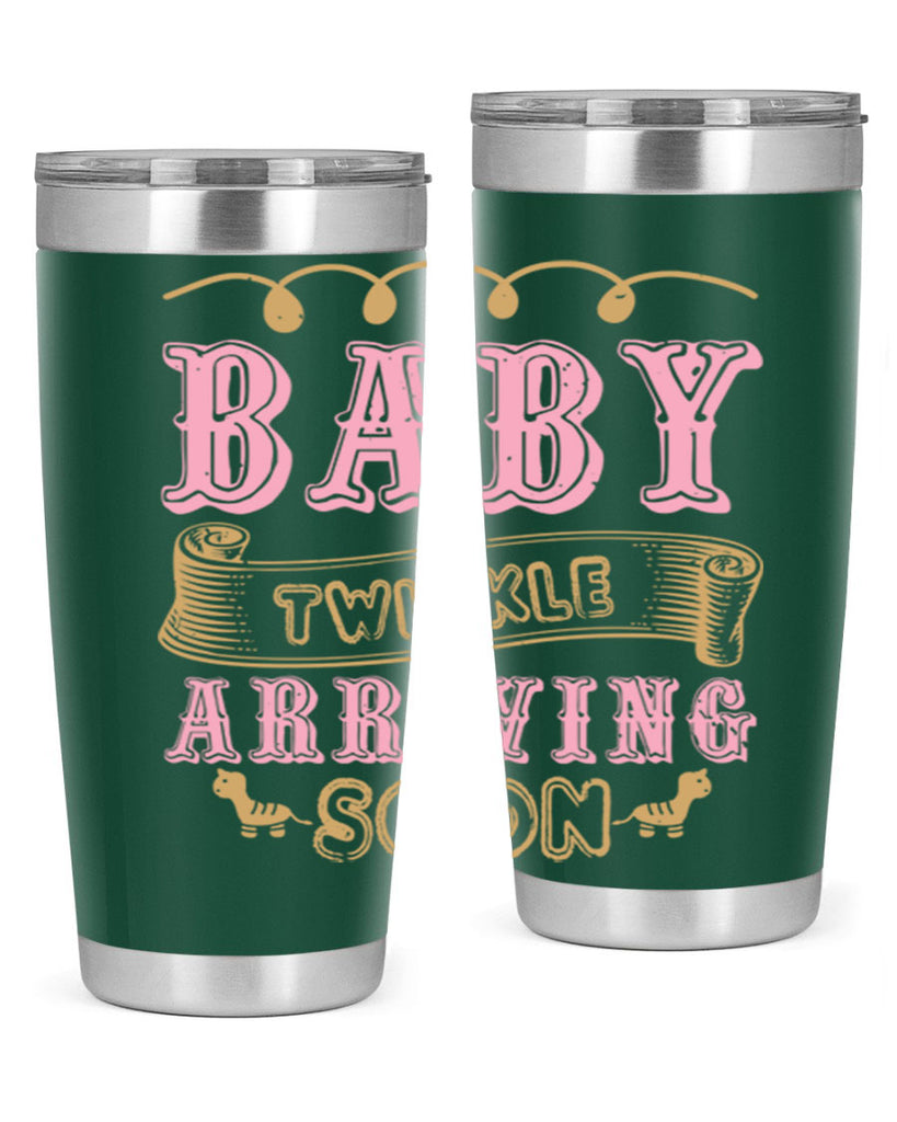 Baby Rwinkle arriving soon Style 48#- baby shower- tumbler