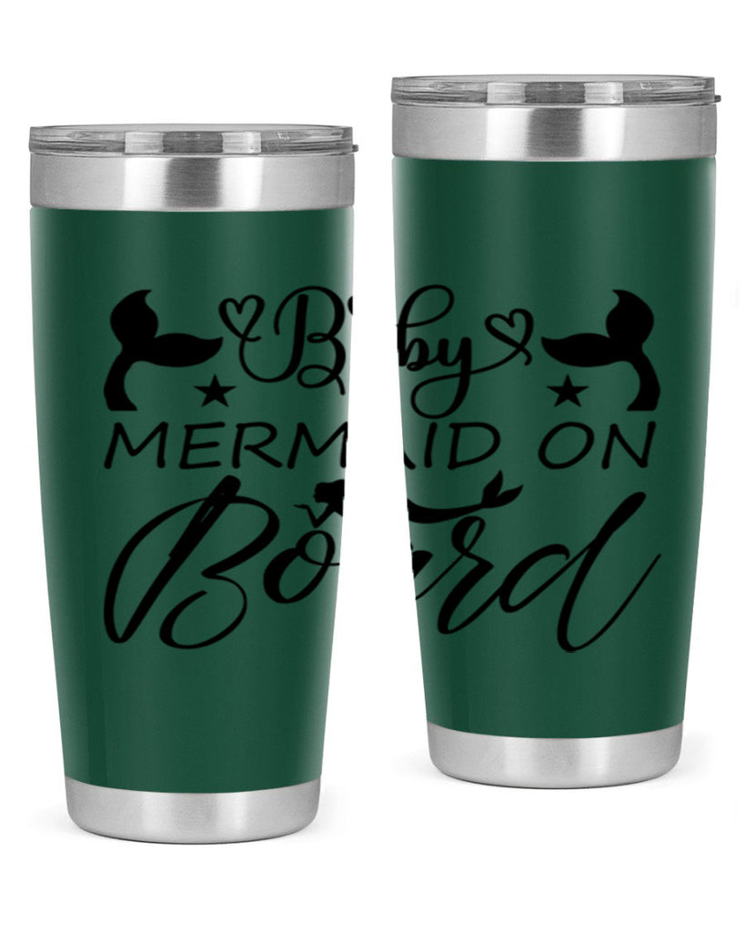 Baby mermaid on board 31#- mermaid- Tumbler