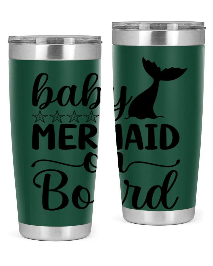 Baby mermaid on board 36#- mermaid- Tumbler