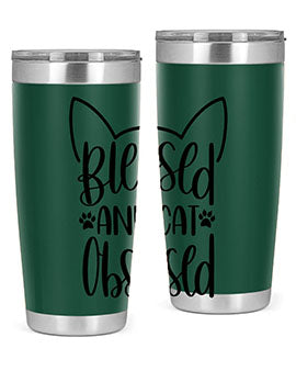 Blessed And Cat Obsessed Style 79#- cat- Tumbler