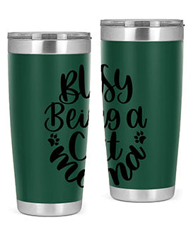 Busy Being A Cat Mama Style 80#- cat- Tumbler