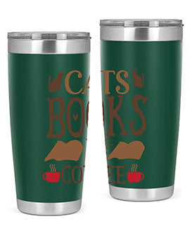 Cats Books Coffee Style 9#- cat- Tumbler