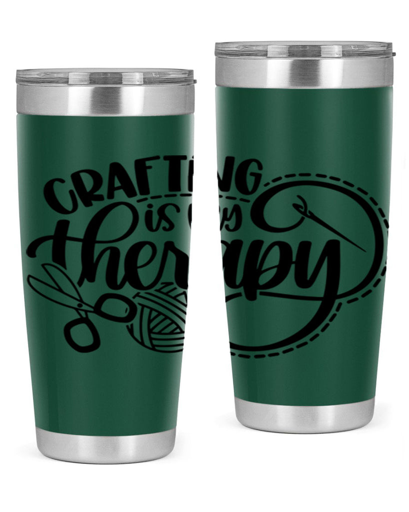 Crafting Is My Therapy 34#- crafting- Tumbler