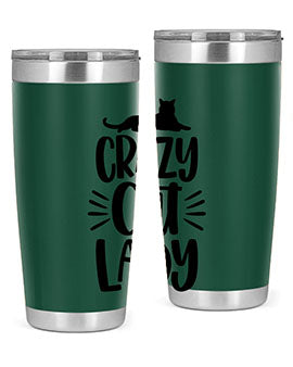 Crazy Cat Lady Style 92#- cat- Tumbler