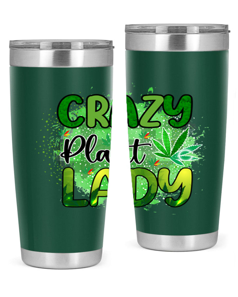 Crazy Plant Lady 64#- marijuana- Tumbler