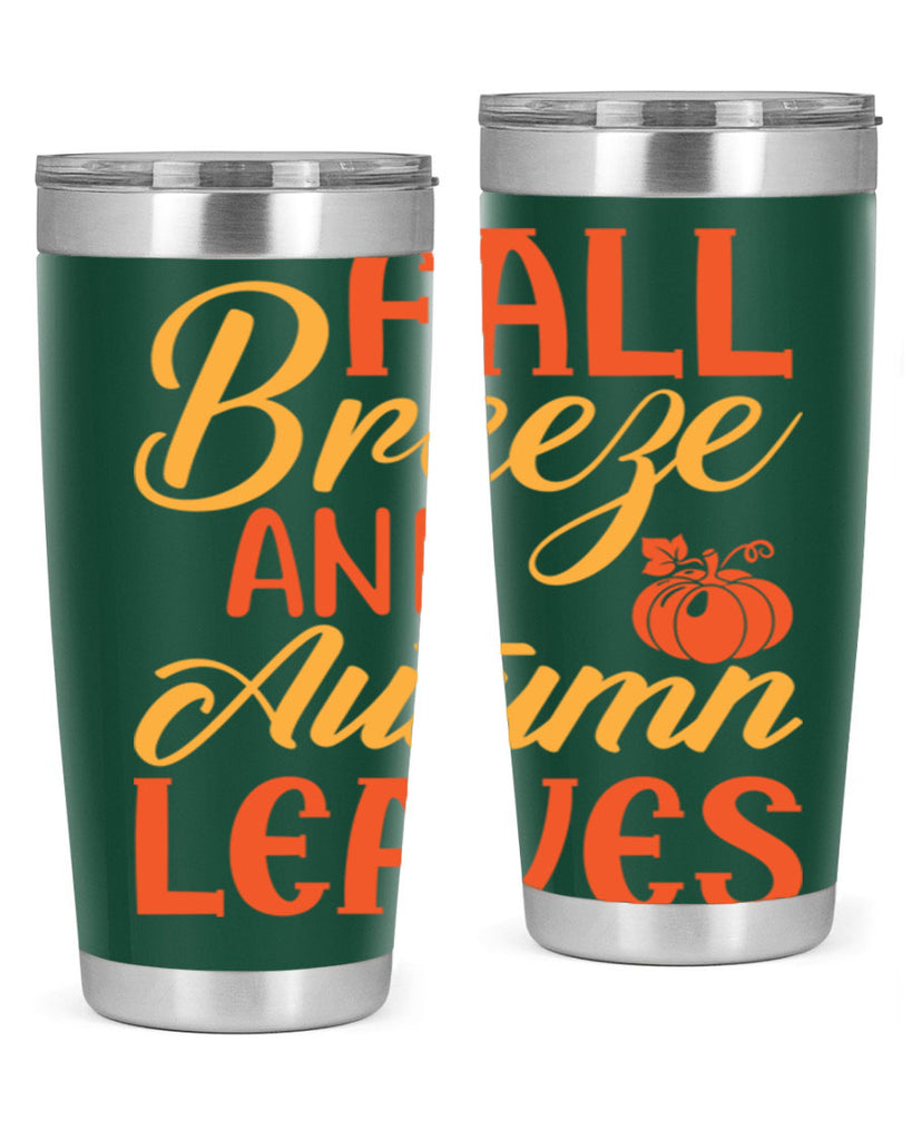 Fall Breeze and Autumn Leaves 92#- fall- Tumbler