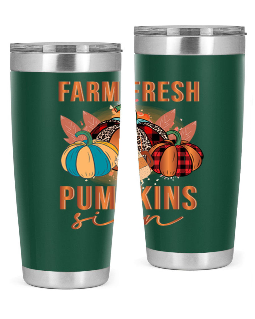 Farm Fresh Pumpkins Sign 175#- fall- Tumbler