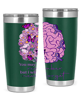 Floral Brain I Will Never Forget 146#- alzheimers- Tumbler