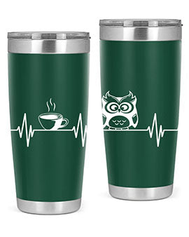 Funny Coffee Lover Night Owl A TurtleRabbit 5#- owl- Tumblers