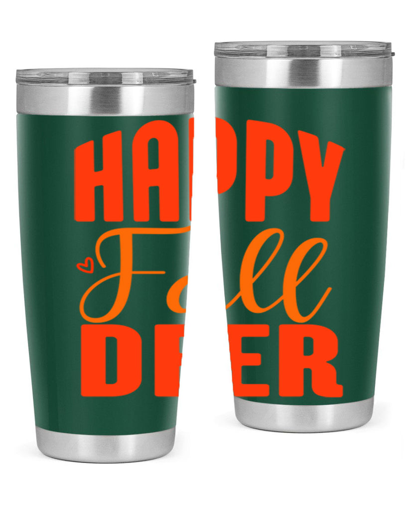 Happy Fall Deer Design 218#- fall- Tumbler