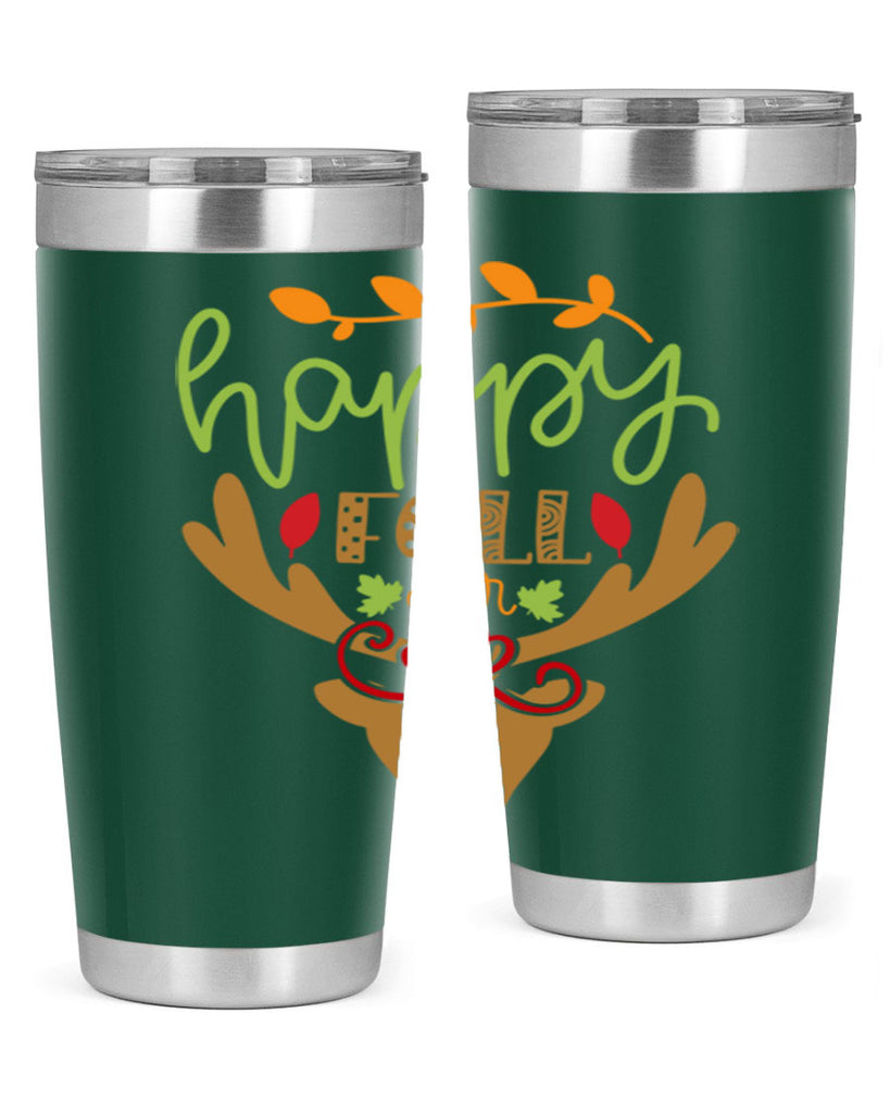 Happy Fall deer 219#- fall- Tumbler