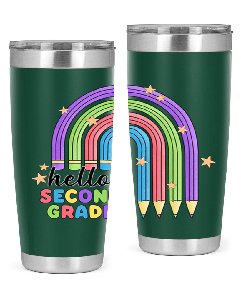 Hello 2nd Grade Pencil Rainbow 11#- second grade- Tumbler