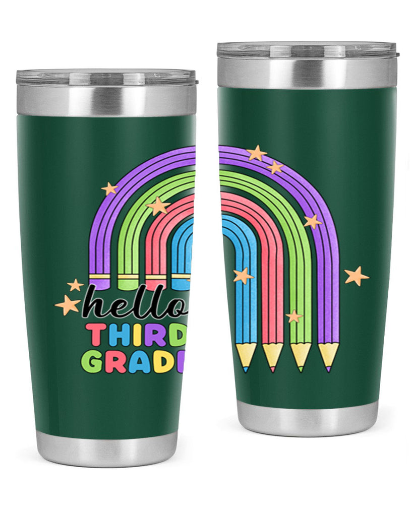 Hello 3rd Grade Pencil Rainbow 11#- 3rd grade- Tumbler