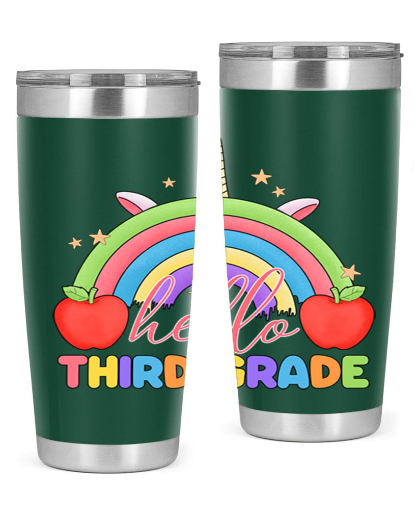 Hello 3rd Grade Unicorn Rainbow 13#- 3rd grade- Tumbler