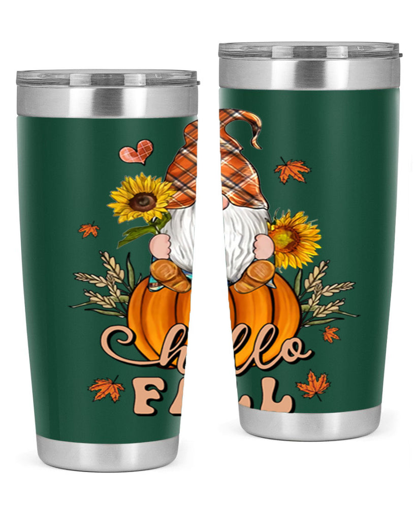 HelloFallAutumnGnome 298#- fall- Tumbler