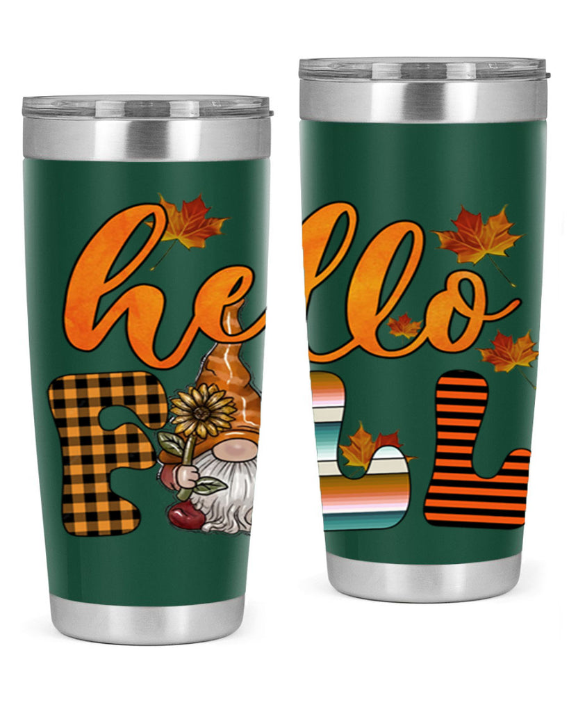 HelloFallVintageGnome 299#- fall- Tumbler