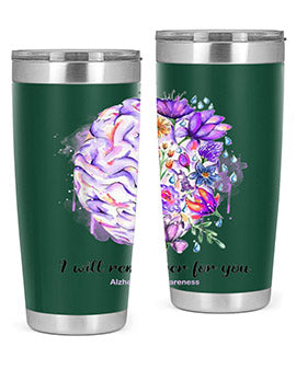 I Will Remember For You Brain Alzheimers Awareness 184#- alzheimers- Tumbler