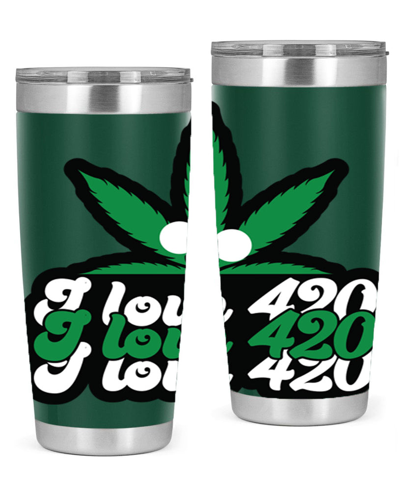 I love 420 123#- marijuana- Tumbler