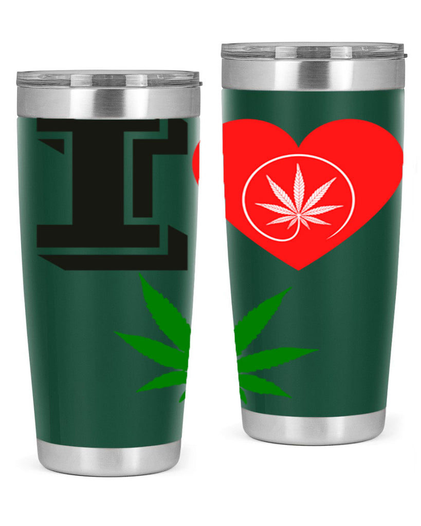 I love Cannabis heart 126#- marijuana- Tumbler