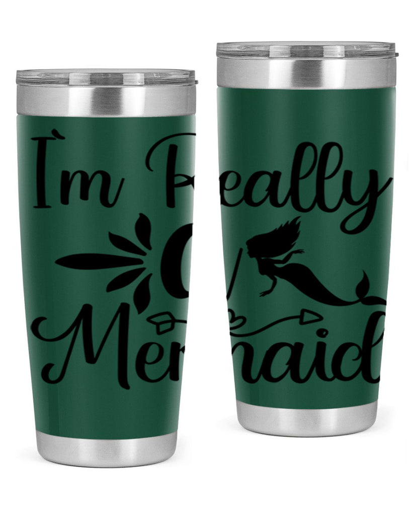 Im really a mermaid 261#- mermaid- Tumbler