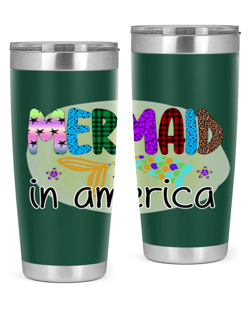 Mermaid In America 419#- mermaid- Tumbler
