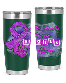 No One Figh Alone AlzheimerS Awareness 200#- alzheimers- Tumbler