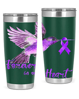 No One Figh Alone Ribbon Alzheimer 201#- alzheimers- Tumbler