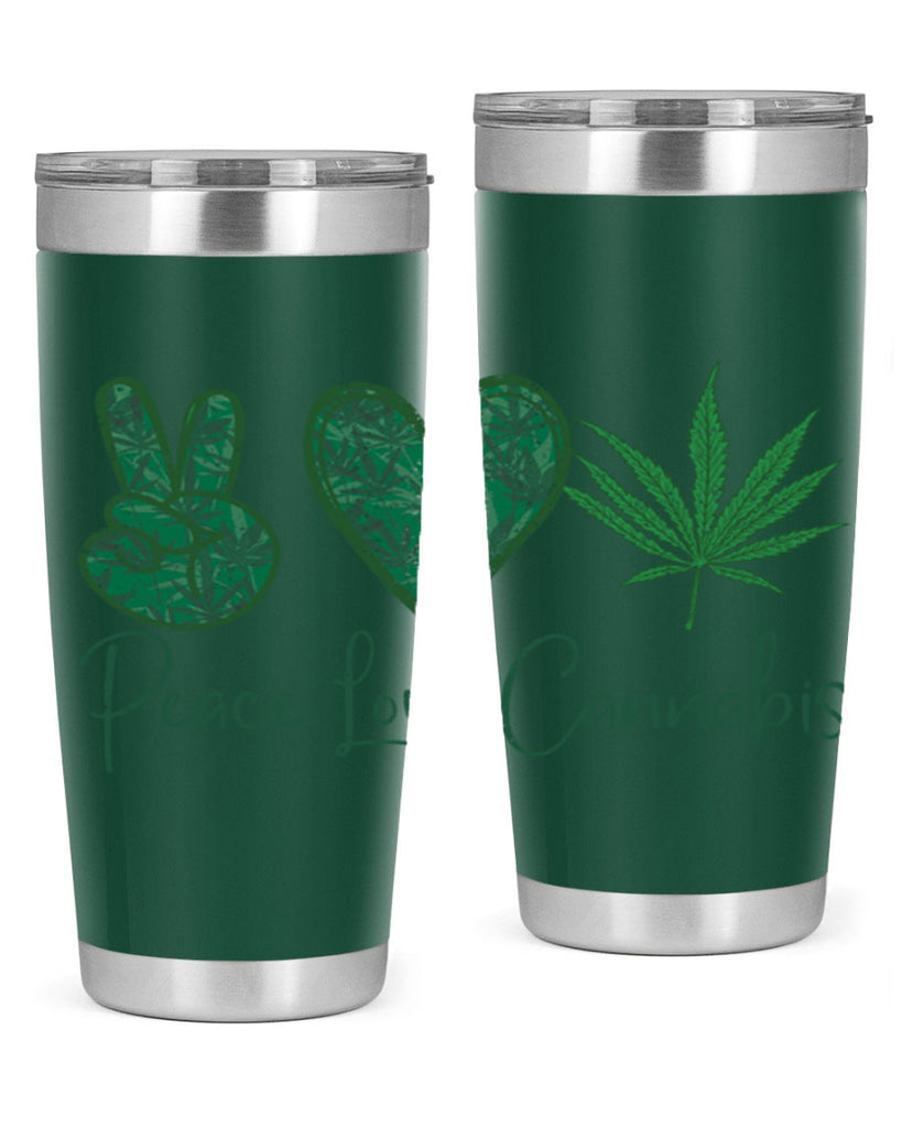 Peace Love Cannabis Sublimation 217#- marijuana- Tumbler