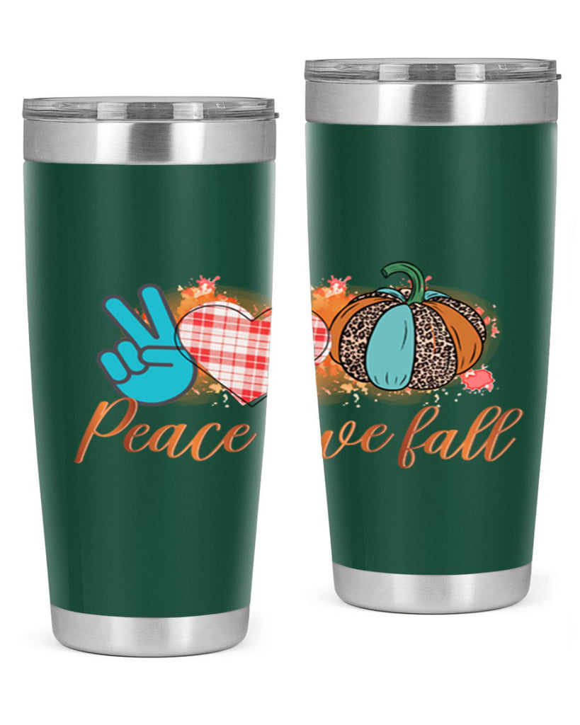Peace Love Fall 466#- fall- Tumbler