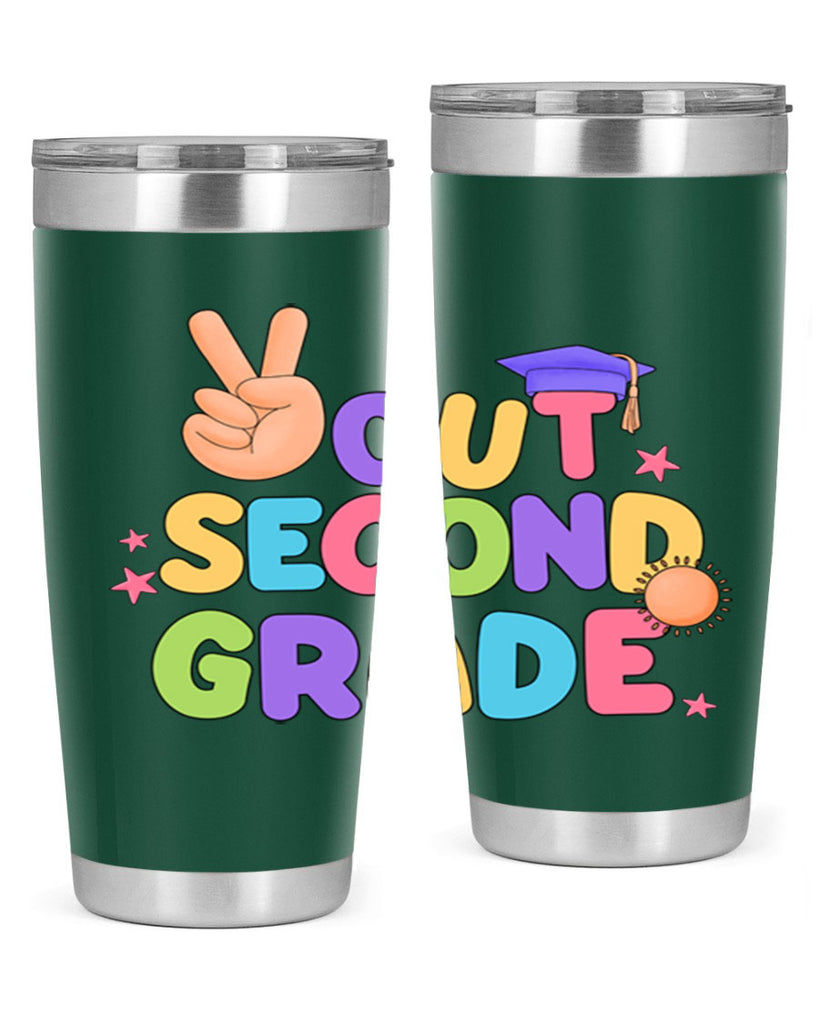 Peace Out 2nd Grade Peace 18#- second grade- Tumbler