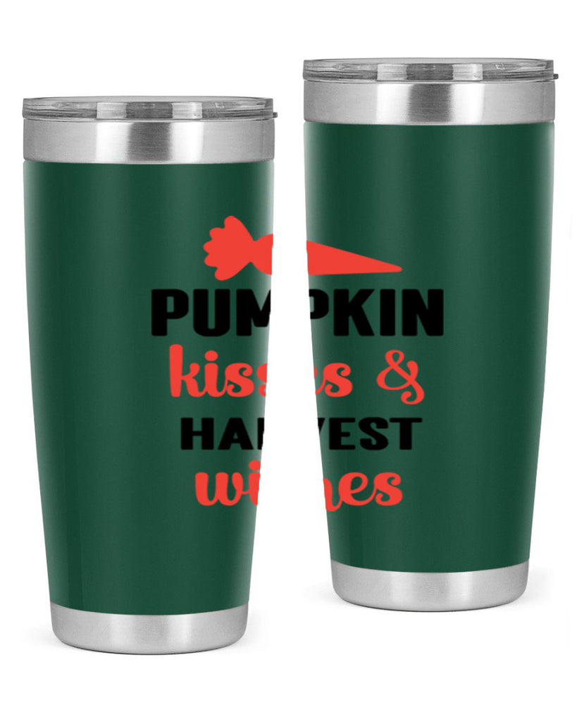 Pumpkin kisses harvest wishes 524#- fall- Tumbler