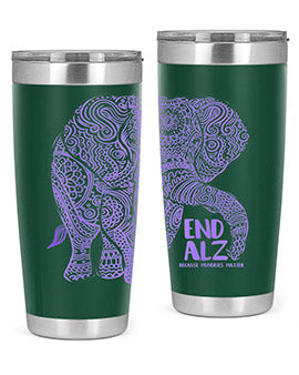 Purple Elephant Alzheimer Awareness 210#- alzheimers- Cotton Tank