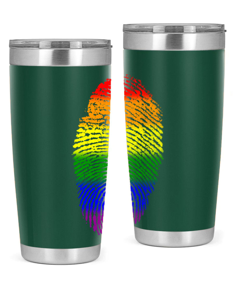 Rainbow Finger print 10#- lgbt- Tumbler