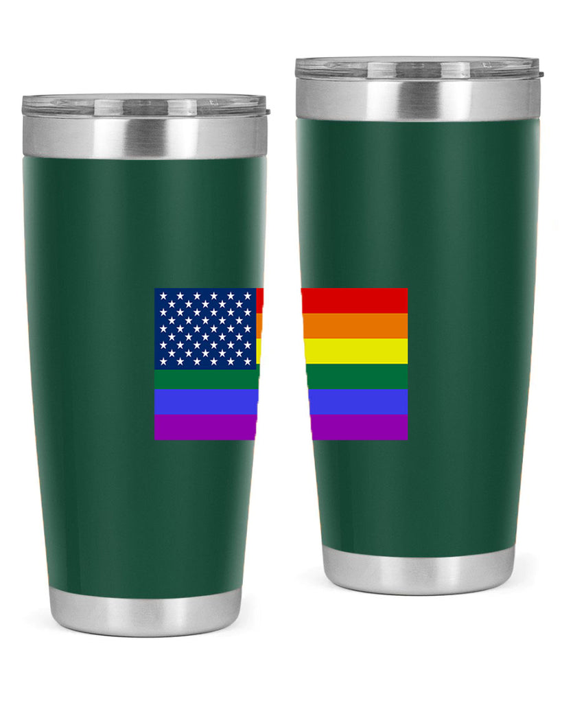 Rainbow american flag 11#- lgbt- Tumbler