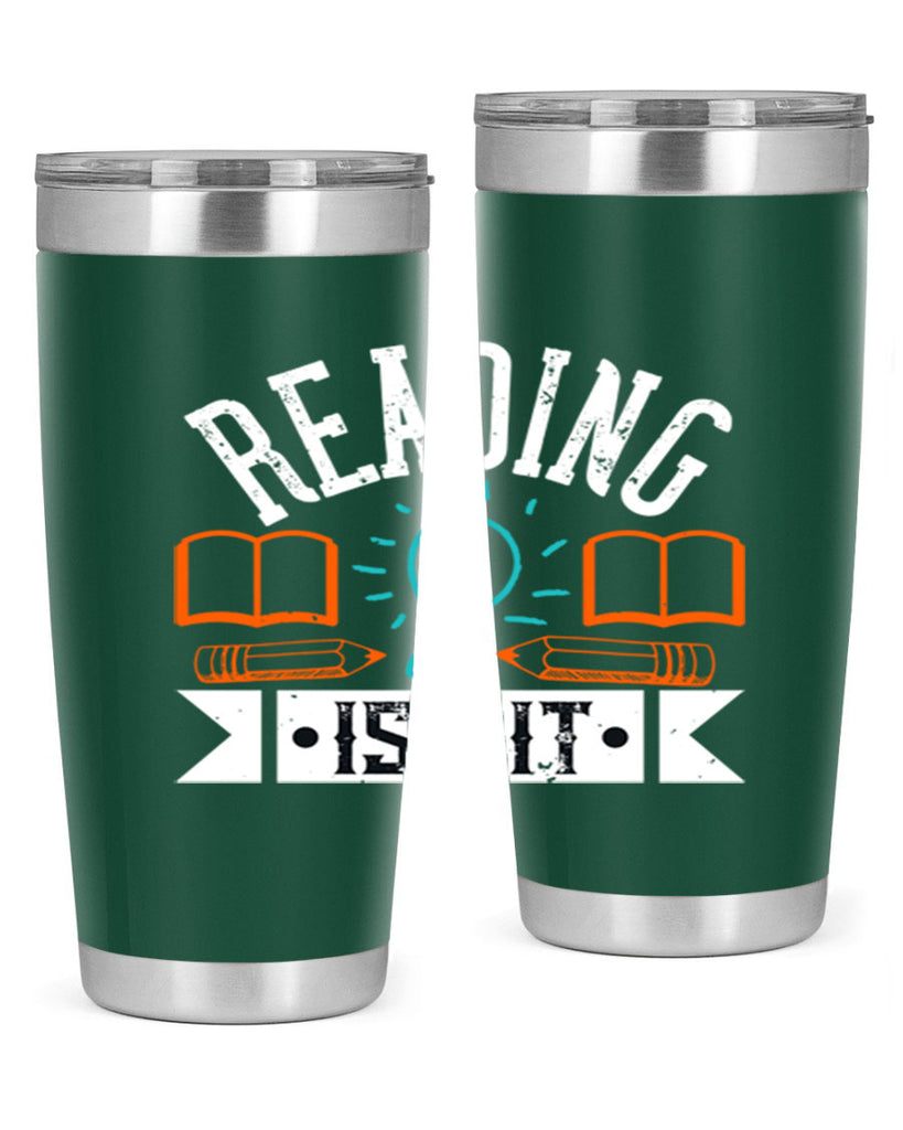 Reading is lit Style 24#- teacher- tumbler