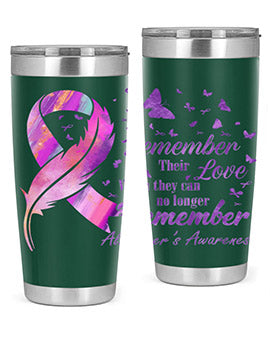 Remember heir Love Alzheimer Awareness 213#- alzheimers- Tumbler