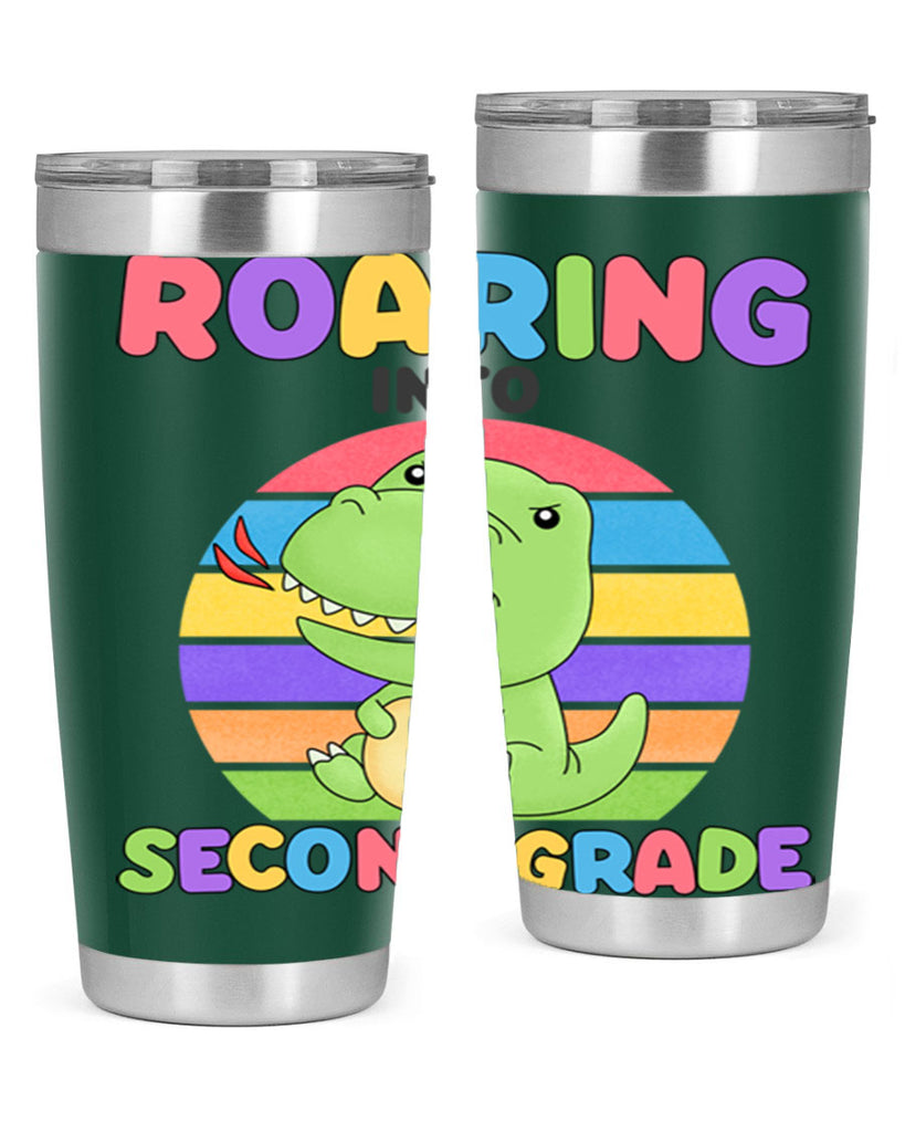Roaring to 2nd Grade Trex 23#- second grade- Tumbler