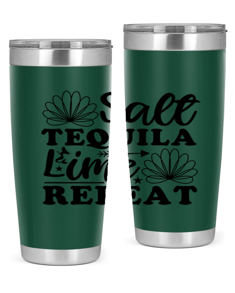 Salt Tequila Lime Repeat 557#- mermaid- Tumbler