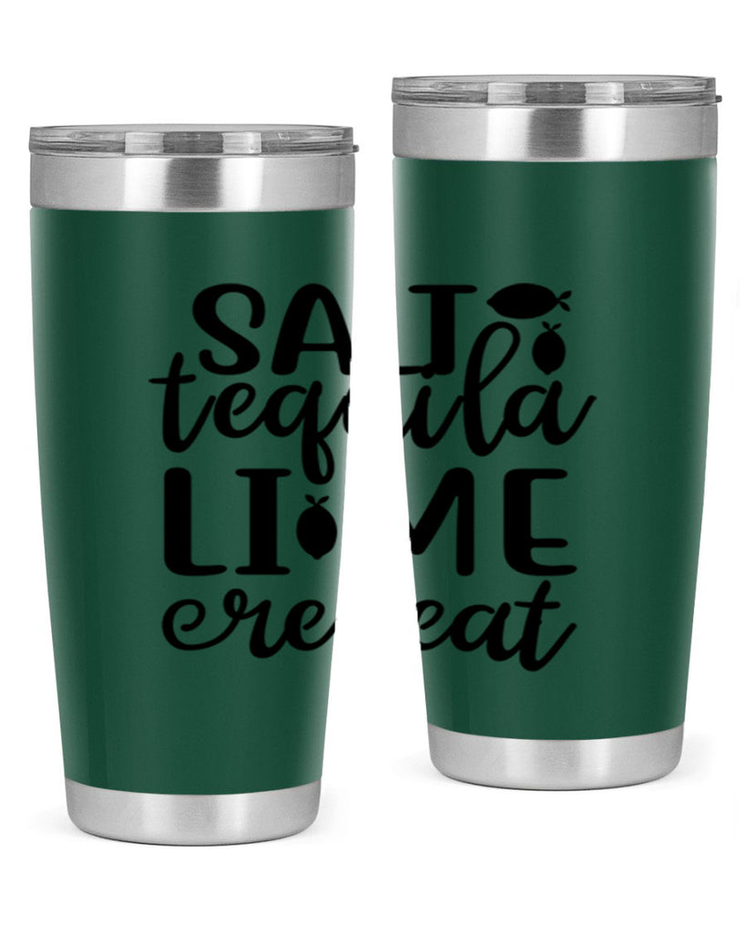 Salt tequila lime repeat 558#- mermaid- Tumbler