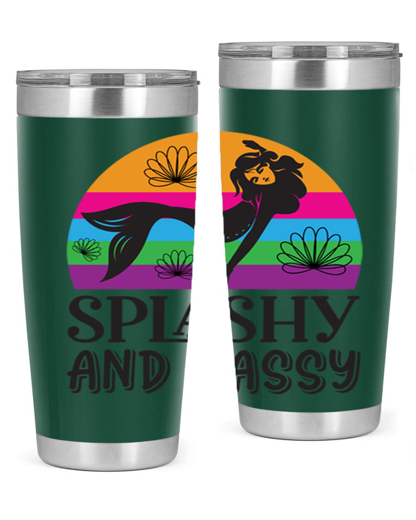 Splashy and sassy 623#- mermaid- Tumbler