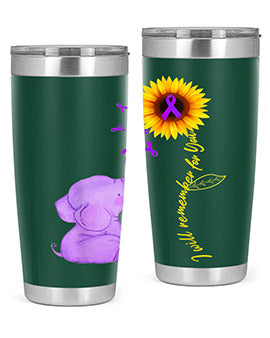 Sunflower Alzheimer Awareness shirt I Will Remember For You 215#- alzheimers- Tumbler