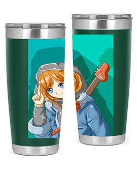 Swag and cute girl with a guitar 50#- anime- Tumbler