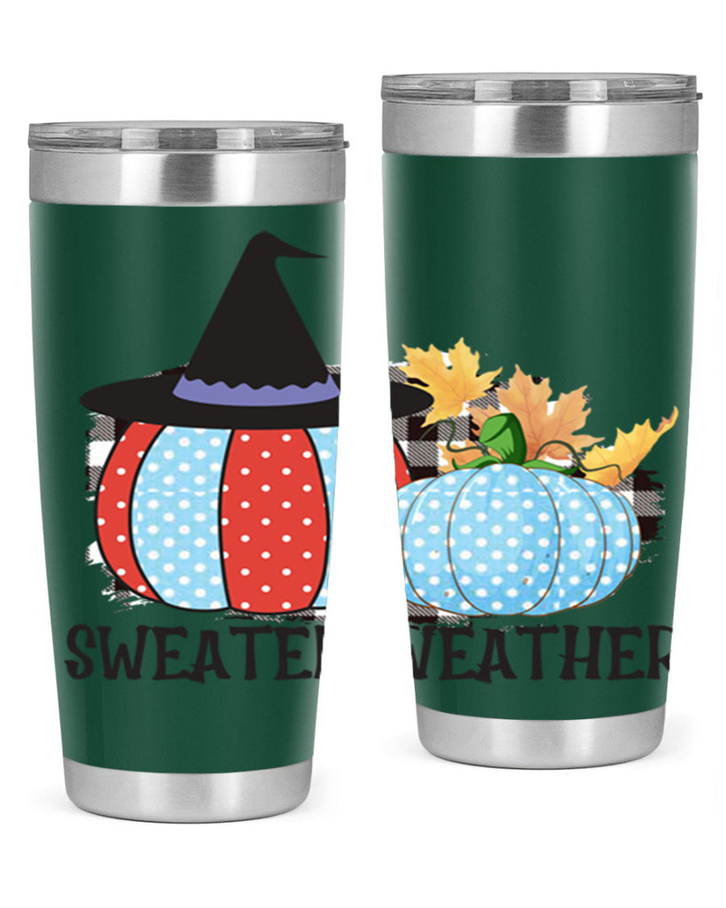 Sweater Weather Pumpkin Gnome 586#- fall- Tumbler